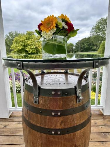 Custom Engraving Barrel Table