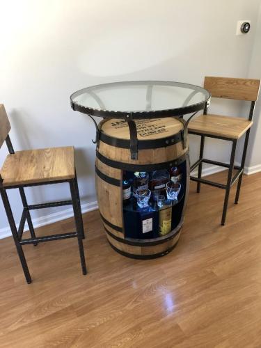 High Top Table with Liquor Cabinet